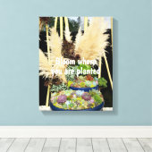 Kleurrijke successen met Silver Grass Canvas Afdruk (Insitu (Houten vloer))