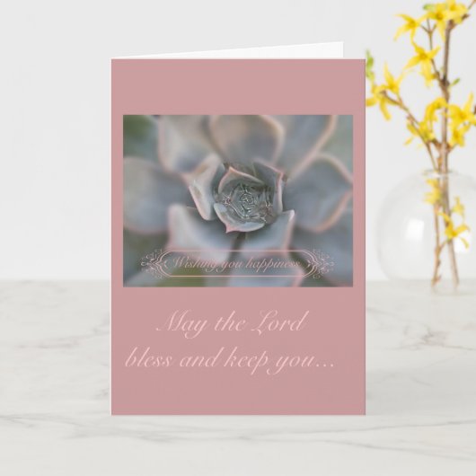 Kleurrijke, succesvolle wens je gelukkige objecten kaart (Gele Bloem)