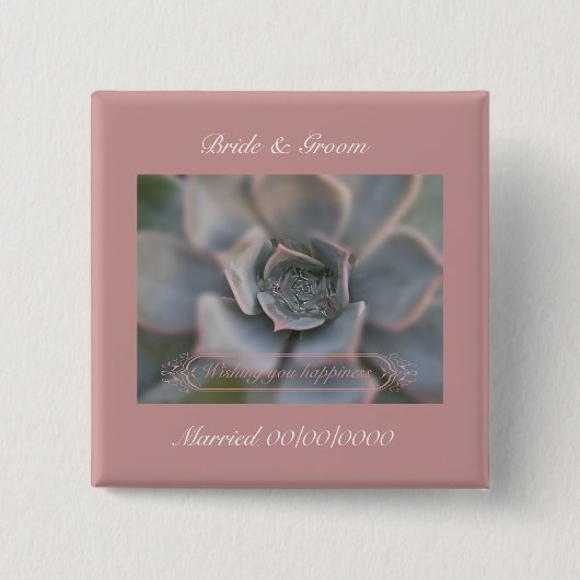 Kleurrijke, succesvolle wens je gelukkige objecten vierkante button 5,1 cm (Voorkant)