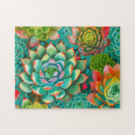 Kleurrijke Succulent 2 Fotopuzzels Internet Jigsaw Legpuzzel