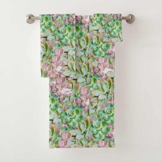 Kleurrijke Succulent Bad Handdoek (Insitu)