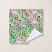 Kleurrijke Succulent Bad Handdoek (Wasdoekje)