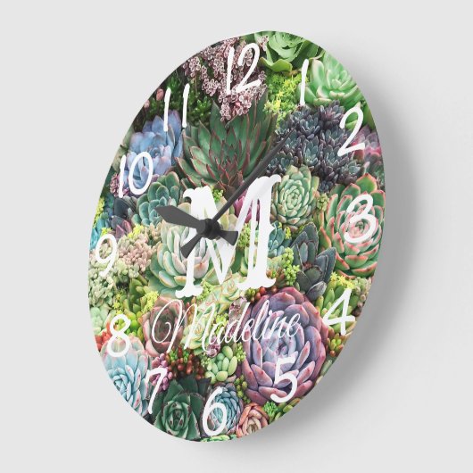 Kleurrijke Succulent Garden Grote Klok (Hoek)