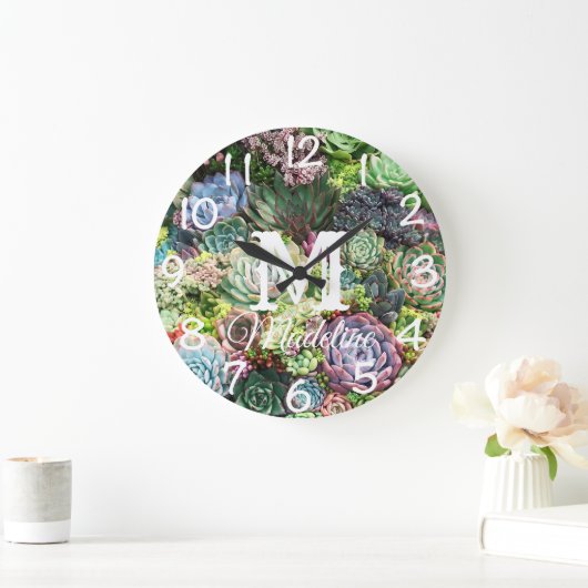 Kleurrijke Succulent Garden Grote Klok (Huis)
