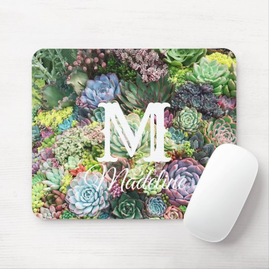 Kleurrijke Succulent Garden Muismat (Met muis)