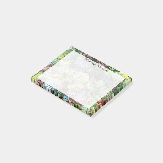 Kleurrijke Succulent Garden Post-it® Notes (Schuin)