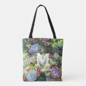 Kleurrijke Succulent Garden Tote Bag (Achterkant)