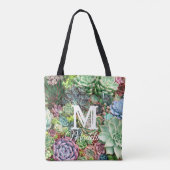 Kleurrijke Succulent Garden Tote Bag (Achterkant)