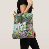 Kleurrijke Succulent Garden Tote Bag (Dichtbij)