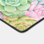 Kleurrijke succulent tuin Waterverf pastel Bureaumat (Hoek)