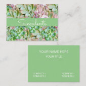 Kleurrijke Succulent Visitekaartje (Voorkant / Achterkant)