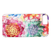 Kleurrijke succulente Planten Artsy Waterverf Case-Mate iPhone Case (Achterkant (Horizontaal))