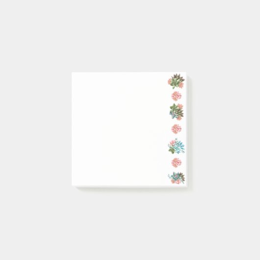 Kleurrijke Succulente Post-It Notities Post-it® Notes (Voorkant)