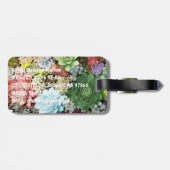 kleurrijke Succulenten Bagagelabel (Achterkant horizontaal)