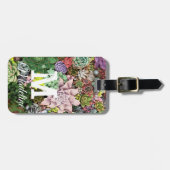 kleurrijke Succulenten Bagagelabel (Voorkant horizontaal)