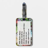 kleurrijke Succulenten Bagagelabel (Achterkant verticaal)
