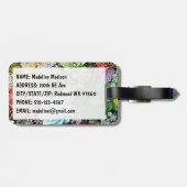 kleurrijke Succulenten Bagagelabel (Achterkant horizontaal)