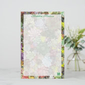 kleurrijke Succulenten Briefpapier (Staand voorkant)