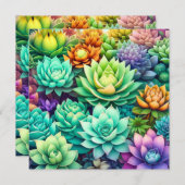 Kleurrijke Succulenten Collage (Voorkant / Achterkant)