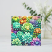 Kleurrijke Succulenten Collage (Staand voorkant)