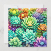 Kleurrijke Succulenten Collage (Voorkant)