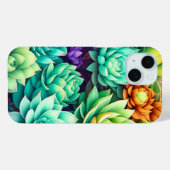 Kleurrijke Succulenten Collage Case-Mate iPhone Case (Achterkant (horizontaal))