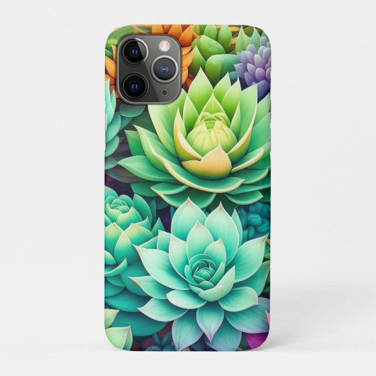 Kleurrijke Succulenten Collage Case-Mate iPhone Case (Achterkant)