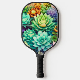 Kleurrijke Succulenten Collage Pickleball Paddle