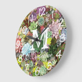 kleurrijke Succulenten Grote Klok (Hoek)