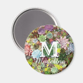 kleurrijke Succulenten Magneet (Voorkant / Achterkant)