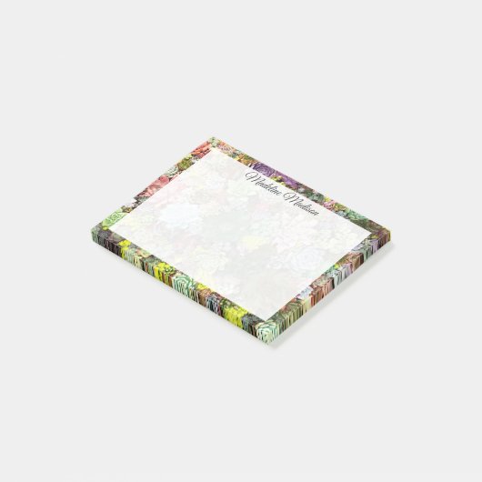 kleurrijke Succulenten Post-it® Notes (Schuin)
