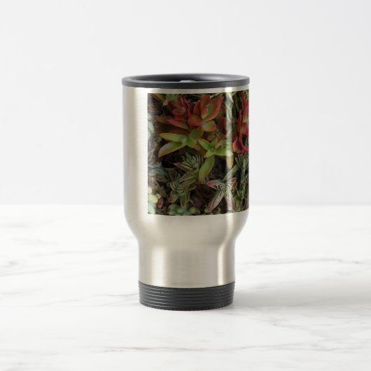 Kleurrijke succulenten reisbeker (Center)