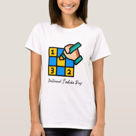 Kleurrijke Sudoku Puzzel Illustratie T Shirt