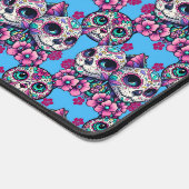 Kleurrijke Sugar Skull Cat Patroon Bureaumat (Hoek)