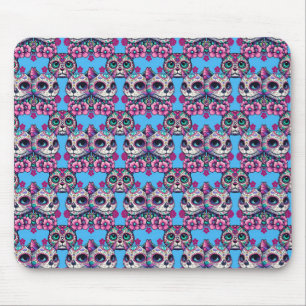Kleurrijke Sugar Skull Cat Patroon Muismat