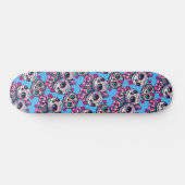 Kleurrijke Sugar Skull Cat Patroon Persoonlijk Skateboard (Horizontaal)