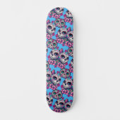 Kleurrijke Sugar Skull Cat Patroon Persoonlijk Skateboard (Voorkant)