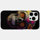 Kleurrijke Sugar Skull Floral Art esthetisch Case-Mate iPhone Case (Achterkant (horizontaal))