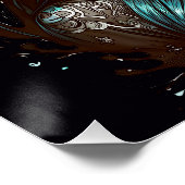 Kleurrijke Sugar Skull no 2 Glossy Poster (Hoek)