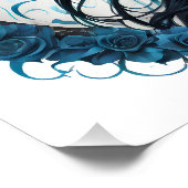 Kleurrijke Sugar Skull no 9 Glossy Poster (Hoek)