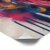 Kleurrijke Sugar Skull no ca Glossy Poster (Hoek)