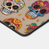 Kleurrijke Sugar Skull Pattern Design Bureaumat (Hoek)