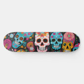 Kleurrijke Sugar Skulls Schaats Deck Persoonlijk Skateboard (Horizontaal)