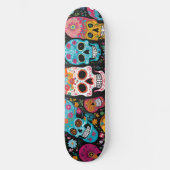 Kleurrijke Sugar Skulls Schaats Deck Persoonlijk Skateboard (Voorkant)
