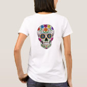 Kleurrijke Suiker Schedel Poster | Dag van de Dode T-shirt (Achterkant)