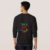 Kleurrijke Suiker Schedel T-Shirt  Durf te Verschi (Achterkant volledig)