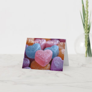 Kleurrijke Suiker Snoep Hartjes Valentijns Groet Feestdagen Kaart