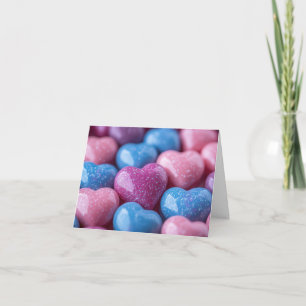 Kleurrijke Suiker Snoep Hartjes Valentijns Groet Feestdagen Kaart
