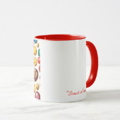 Kleurrijke suikergoed: rond Snoep Mok (Voorkant rechts)