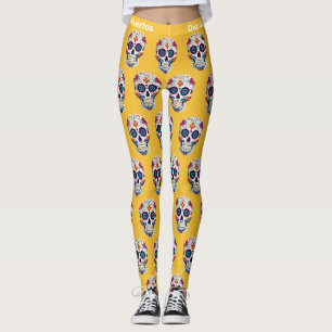 Kleurrijke Suikerschedel Día de los Muertos Leggin Leggings